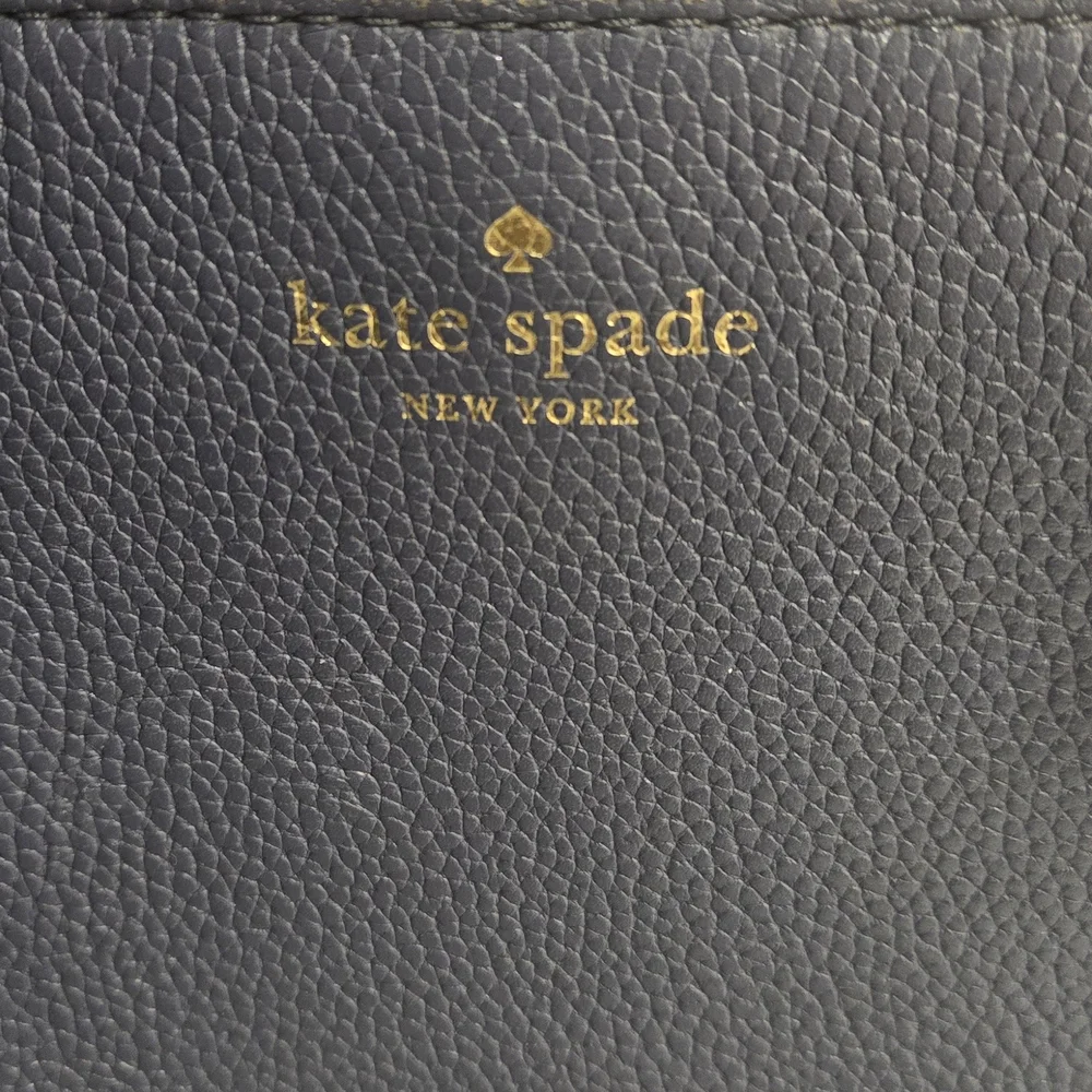 Vintage Kate Spade Navy Satchel with Gold Accents - Picture 2 of 11